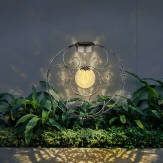 Solarleuchte Garten Kreis Kugel Solarlampe Außen Außenleuchte Solar 36616