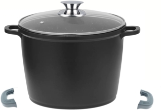 Tiefer Kochtopf Induktion Deckel Ø28cm Suppentopf Alu Guss