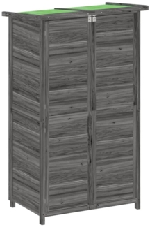 vidaXL Geräteschuppen Grau 83x57x140 cm Massivholz Kiefer 172241