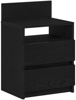 vidaXL Nachttisch mit 2 Schubladen Schwarz 40x33x60 cm 858562