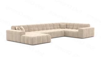 Sofa Dreams Wohnlandschaft Stoff Wohnlandschaft Modern Polstersofa Ibiza U Form Luxus Stoffsofa, Loungesofa