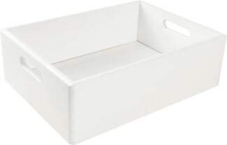 Creative Deco Holzkiste XXL Obstkiste Korb 40x30x13cm (1cm) mit Griffen ohne Deckel, mit Griffen, ohne Deckel
