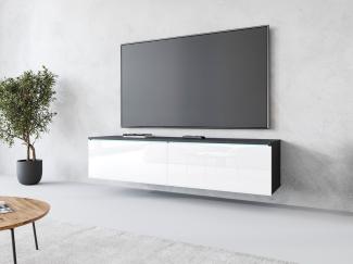 INOSIGN Lowboard LOWBOARD D, wahlweise mit oder ohne Beleuchtung, modernes TV-Board ohne Griffe, mit viel Stauraum,stehend und hängend