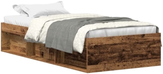 vidaXL Bettgestell ohne Matratze Altholz-Optik 100x200cm Holzwerkstoff 3328820