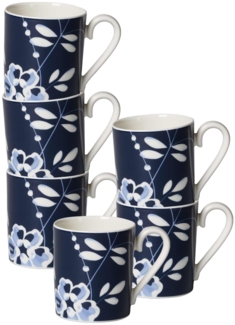 Villeroy & Boch Vieux Luxembourg Brindille Kaffeebecher Blau 250 ml 6er Set - DS