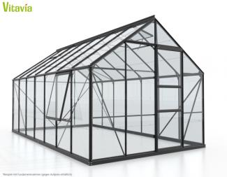 Vitavia Gewächshaus Meridian 1 11500 BxTxH 257x445x232cm ESG Glas 11,5m² schwarz