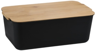KESPER® Brotkasten Brotbox, Bambus, Kunststoff, (1-tlg), Deckel als Schneidebrett verwendbar