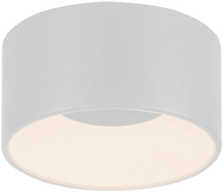 JUST LIGHT LED Deckenleuchte TANIKA, Ø 16 cm, 1-flammig, Weiß, Kunststoff, Dimmfunktion, Memoryfunktion, LED Deckenlampe