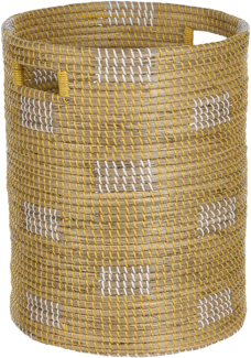 Korb Seegras natürlich gelb weiß ⌀ 40 cm MONGCAI