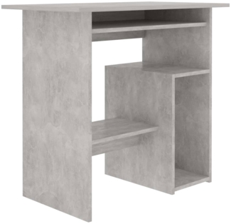 vidaXL Schreibtisch, Spanplatte Betongrau, 80 x 45 x 74 cm