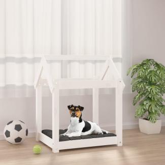 vidaXL Hundebett 61 x 50 x 70 cm Massivholz Kiefer, Weiß