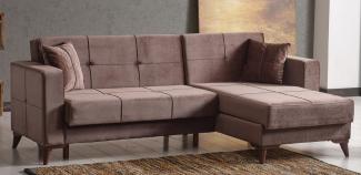 Casa Padrino Luxus Schlafsofa Dunkelbraun 243 x 150 x H. 83 cm - Modernes Wohnzimmer Sofa mit 2 Kissen - Wohnzimmer Möbel