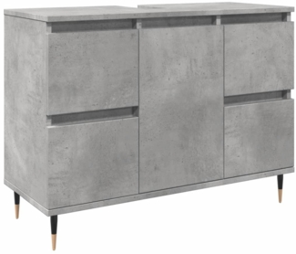vidaXL Badschrank Betongrau 80x33x60 cm Holzwerkstoff 857231
