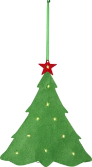 Weihnachtsbeleuchtung Merry Filz Weihnachtsbaum 10 LEDs H 30cm