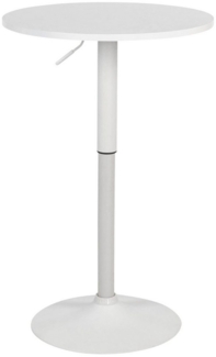 TPFLiving Stehtisch Cavira (Leicht zu montieren & flexibel einsetzbar, Robustes Metallgestell mit stabilem Trompetenfuß), Maße (TxBxH): 60 x 60 x 106cm - Farbe: weiß/weiß