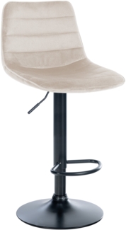CLP Barhocker Lex Samt,creme schwarz