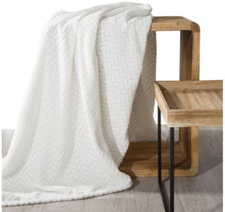 Plaid Cindy, Design91, Warm Kuschelig Gemustert Einfarbig Kuscheldecke Sofadecke TV-Decke