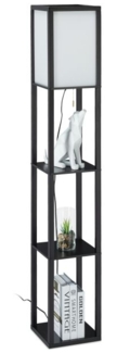 Stehlampe mit Regal Schwarz 10034462