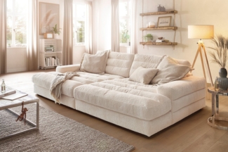 KAWOLA Big-Sofa LANA, Couch Stoff verschiedene Farben 296x178 cm