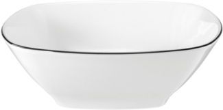 Seltmann Weiden Dessertschale Lido Black Line, Porzellan, (1-tlg), Schale eckig 15 cm