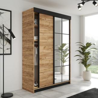 Compleo Schwebetürenschrank Kleiderschrank, 2-türig TULIA, Modern Interieur, 2x Kleiderbügel