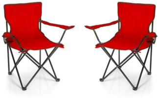 BigDean Campingstuhl 2x Faltstuhl Campingstuhl Anglerstuhl Getränkehalter Klappstuhl