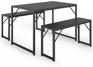 Bealife Essgruppe Set, 3-tlg, Esstisch-Set für 4 Personen mit 2 Bänken