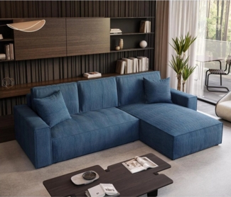 Beautysofa Ecksofa mit Schlaffuntion PARYS, mit Bettkasten und universelle Ottomane, Flappbar im modernen Design