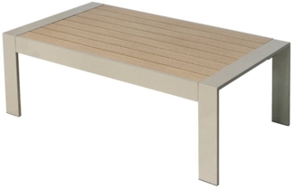 MeXo Gartentisch Balkontisch Aluminium 110×62×41cm, Gartentisch wetterfest klein (1-St), Terrassentisch draußen, modern, metall, rostfrei, kleiner Balkon