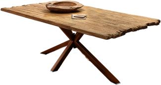 Esstisch 240x100 Teak Metall Holztisch Esstisch Speisetisch Küchentisch Küche