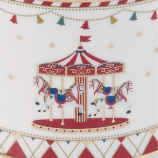 MamboCat Vorratsglas Keksdose Christmas Wonderland rund H16,5cm Porzellan Gebäckdose, Porzellan