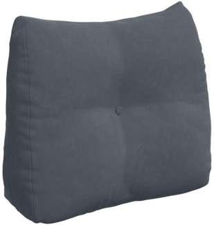 vidaXL Rückenkissen Dunkelgrau 60 x 24 x 50 cm Samt 42014401