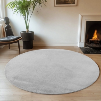 Ayyildiz Teppiche Teppich JOY 1400, rund, Höhe: 11 mm, uni Kurzflor, Wohnzimmer, viele Größen