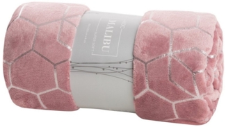 Wohndecke MALIBU 150x200 cm – superweich & stilvoll, Eurofirany, Decke mit modernem Wabenmuster und glänzendem Effekt