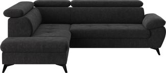 COTTA Ecksofa Hudson L-Form, B: 256 cm, mit Kopfteilverstellung, optional Bettfunktion & Bettkasten