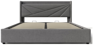 Gdood Polsterbett Stauraumbett Doppelbett LED, Leinenstoff/Samtstoff (1-tlg, Type-C + USB, Hydraulisch hebbarer Stauraum), Mit Bettkasten, USB-Anschluss, Lattenrost, 160x200 cm