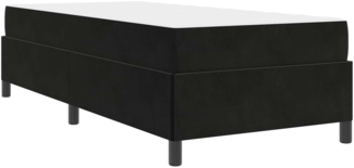 vidaXL Bettrahmen mit Matratze Schwarz 80 x 200 cm Stoff 3399026