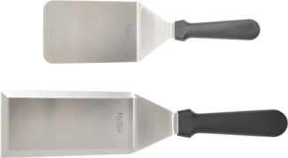 PINTINOX Küchenspachtel Professional, Edelstahl, 1 Spatel 15,6 x 7,6 cm, 1 Spatel 14,6 x 9,6 cm