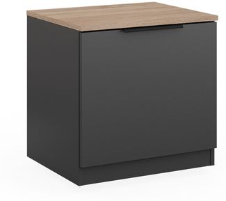 Nachttisch Betti Anthrazit/Sonoma 50 x 50 cm Vicco