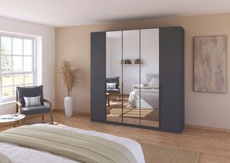 OTTO home Drehtürenschrank Kleiderschrank Schrank Garderobe AGORDO mit Dekor- oder Hochglanzfront (in zwei Griff-Farben, Breiten 91-360 cm) durchdachte Innenausstattung, in 7 Breiten und 2 Höhen MADE IN GERMANY