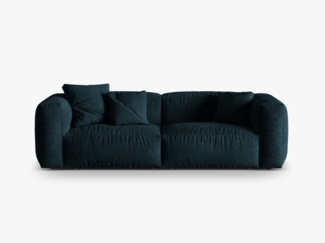 Micadoni Sofa Martina 3-Sitzer Samt Tiefes Petrol