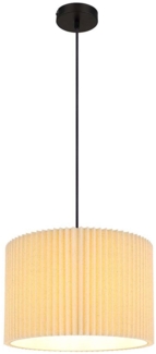 Pendelleuchte, Textil naturfarben, H 120 cm