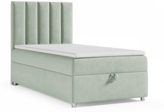 Best for Home Boxspringbett Trinity K-10 SINGLE Boxspringbett mit Bettkasten & Bonellfederkern (Einzelbett, Polsterbett gepolstertes Kopfteil, Jugendbett, Kinderbett versch. Größen, 70x200 80x200 90x200 100x200 cm), mit oder ohne Topper, Flexible Liefe...