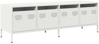 vidaXL TV-Schrank Weiß 135x39x43,5 cm Kaltgewalzter Stahl 851309