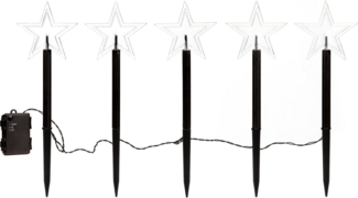 IC Winterworld LED Stern Weihnachtsstern, Weihnachtsdeko, Gartenstecker mit Timerfunktion, für den Innen- und Außenbereich