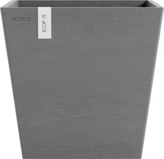 Ecopots Pflanztopf Rotterdam 25 x 25 x 24,5 cm grau