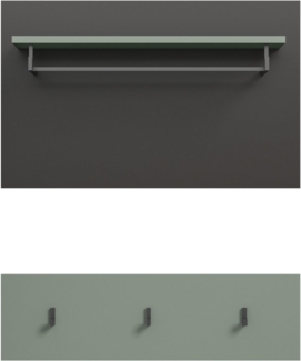 INOSIGN Garderobenpaneel REHAT, TOPSELLER!, 2-teilig, bestehend aus: Paneel & Hakenleiste (1 St, in verschiedenen Farben erhältlich), Paneel, Hakenleiste, Wandboard, Garderobe, Garderobenleiste