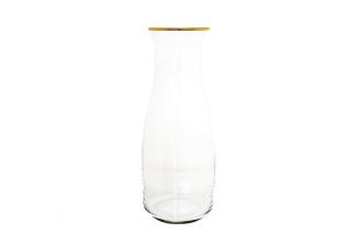 Pasabahce Amphora Karaffe mit Gold Umrandung aus Glas 1,18 L Transparent 1 Stück