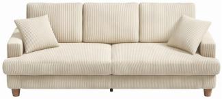 NAIMP 3-Sitzer Bequeme Cord Loveseat Sofa mit Federkissen für Wohnzimmer, Büro Couch