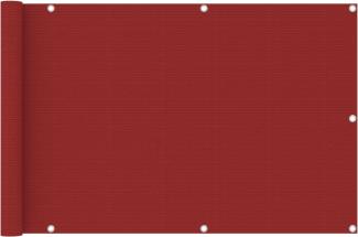 vidaXL Balkon-Sichtschutz Rot 90x400 cm HDPE 311009